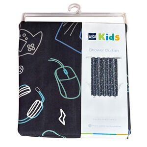 The Big One Kids Gaming Gamer Shower Curtain Fabric 70" x 72" GIFT NEW
